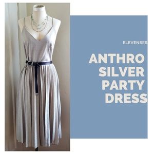 Silver Pleated Dress